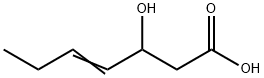 trans-3-Hydroxyhept-4-enoic acid 结构式