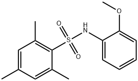 N-(2-甲氧基苯)-2,4,6-三甲基苯磺酰胺 结构式