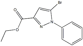 5-溴-1-苯基吡唑-3-甲酸乙酯 结构式