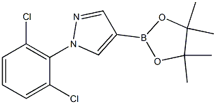 1-(2,6-Dichlorophenyl)-4-(tetramethyl-1,3,2-dioxaborolan-2-yl)pyrazole 结构式