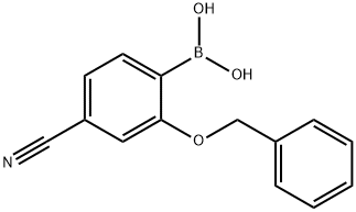 (2-(苄氧基)-4-氰基苯基)硼酸 结构式