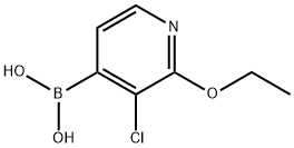 3-氯-2-乙氧基吡啶-4-硼酸 结构式