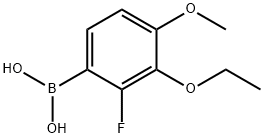 3-Ethoxy-2-fluoro-4-methoxyphenylboronic acid 结构式