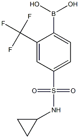 4-(Cyclopropylsulfamoyl)-2-(trifluoromethyl)phenylboronic acid 结构式