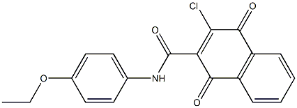 3-Chloro-N-(4-ethoxyphenyl)-1,4-dioxo-1,4-dihydronaphthalene-2-carboxamide 结构式