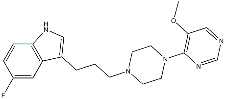 5-Fluoro-3-[3-[4-(5-Methoxy-4-pyriMidinyl)-1-
piperazinyl]propyl]-1H-indole 结构式