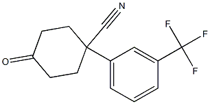 4-oxo-1-(3-(trifluoroMethyl)phenyl)cyclohexanecarbonitrile 结构式