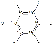 Hexachlorobenzene (13C6) Solution 结构式