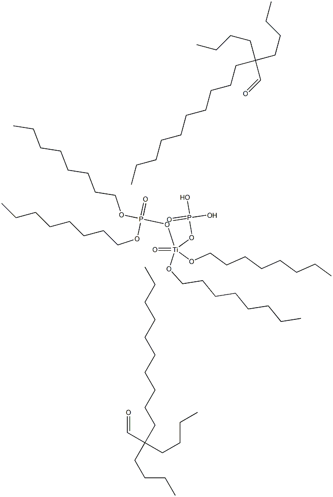 四辛基钛二(亚磷酸二月桂酸酯) 结构式