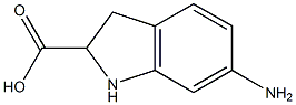 6-aMino-2,3-dihydro-1H-indole-2-carboxylic acid 结构式