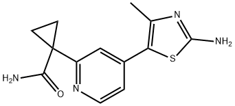 1-(4-(2-aMino-4-Methylthiazol-5-yl)pyridin-2-yl)cyclopropanecarboxaMide 结构式