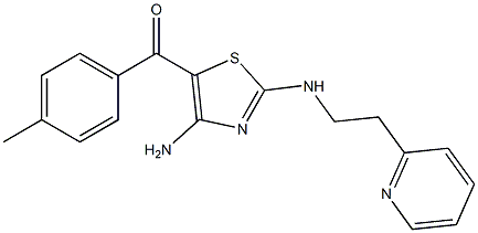 (4-aMino-2-((2-(pyridin-2-yl)ethyl)aMino)thiazol-5-yl)(p-tolyl)Methanone 结构式