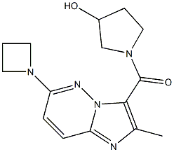 (6-(azetidin-1-yl)-2-MethyliMidazo[1,2-b]pyridazin-3-yl)(3-hydroxypyrrolidin-1-yl)Methanone 结构式