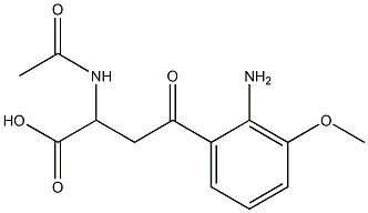 2-acetaMido-4-(2-aMino-3-Methoxyphenyl)-4-oxobutanoic acid 结构式