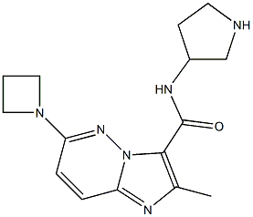 6-(azetidin-1-yl)-2-Methyl-N-(pyrrolidin-3-yl)iMidazo[1,2-b]pyridazine-3-carboxaMide 结构式