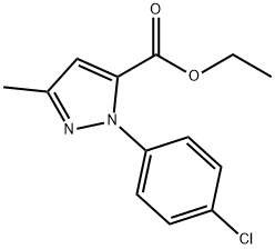 ethyl 1-(4-chlorophenyl)-3-Methyl-1H-pyrazole-5-carboxylate 结构式