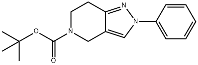 2-苯基-4H,6H,7H-吡唑并[4,3-C]吡啶-5-羧酸叔丁基酯 结构式