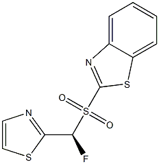 (R)-2-(fluoro(thiazol-2-yl)Methylsulfonyl)benzo[d]thiazole 结构式