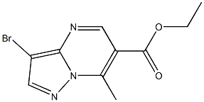 Ethyl 3-broMo-7-Methylpyrazolo[1,5-a]pyriMidine-6-carboxylate 结构式