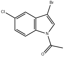 1-乙酰基-3-溴-5-氯吲哚 结构式