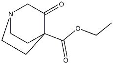 3-Oxo-1-aza-bicyclo[2.2.2]octane-4-carboxylic acid ethyl ester 结构式