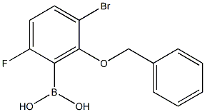 6-苄氧基-5-溴-2-氟苯硼酸 结构式
