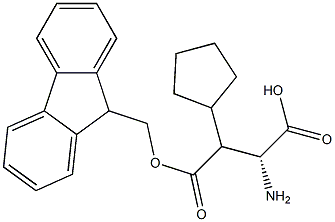 (R)-N-FMOC-2-氨基-3-环戊基丙酸 结构式