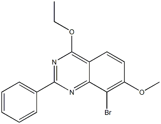 8-broMo-4-ethoxy-7-Methoxy-2-phenylquinazoline 结构式