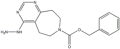 benzyl 4-hydrazinyl-8,9-dihydro-5H-pyriMido[4,5-d]azepine-7(6H)-carboxylate 结构式