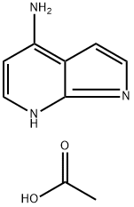 4-氨基-7-氮杂吲哚醋酸盐 结构式