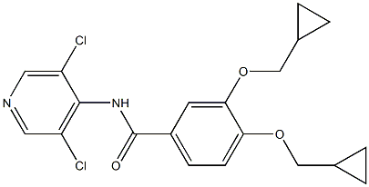 3,4-Di(cyclopropylMethoxy)-N-(3,5-dichloro-4-pyridinyl)benzaMide 结构式