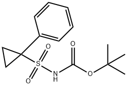 (1-苯基环丙基)磺酰基氨基甲酸叔丁酯 结构式