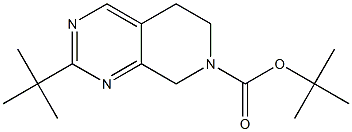 2-tert-Butyl-5,8-dihydro-6H-pyrido[3,4-d]pyriMidine-7-carboxylic acid tert-butyl ester 结构式