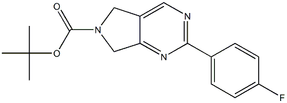 2-(4-Fluoro-phenyl)-5,7-dihydro-pyrrolo[3,4-d]pyriMidine-6-carboxylic acid tert-butyl ester 结构式