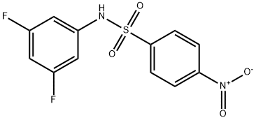N-(3,5-二氟苯)-4-硝基苯磺酰胺 结构式
