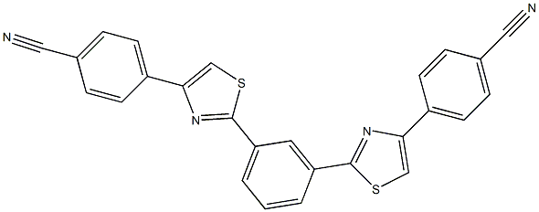 1,3-Bis[4-(4-cyanophenyl)-2-thiazolyl]benzene, 97% 结构式