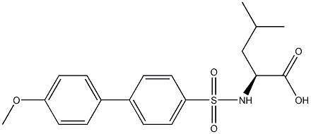 N-(4'-甲氧基-4-双苯基磺酰基)亮氨酸, 96%,对映体混合物 结构式