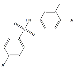 4-溴-N-(4-溴-3-氟苯)苯磺酰胺,97% 结构式