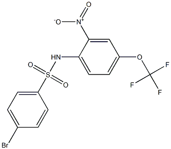 4-BroMo-N-[2-nitro-4-(trifluoroMethoxy)phenyl]benzenesulfonaMide, 97% 结构式