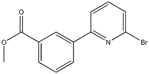 3-(6-BroMo-pyridin-2-yl)-benzoic acid Methyl ester 结构式