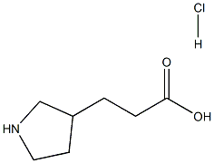 3-(pyrrolidin-3-yl)propanoic acid hydrochloride 结构式