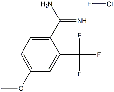 2-三氟甲基-4-甲氧基苯甲脒盐酸盐 结构式