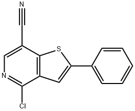 4-氯-2-苯基噻吩并[3,2-C]吡啶-7-甲腈 结构式