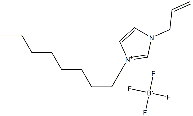1-烯丙基-3-辛基咪唑四氟硼酸盐 结构式