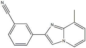 3-(8-甲基咪唑并[1,2-A]吡啶-2-基)苯腈 结构式
