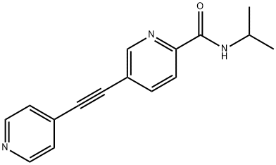 N-异丙基-5-(吡啶-4-基乙炔基)吡啶酰胺 结构式