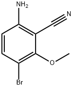 6-氨基-3-溴-2-甲氧基苄腈 结构式