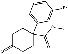 1-(3-溴苯基)-4-氧代环己烷甲酸甲酯 结构式