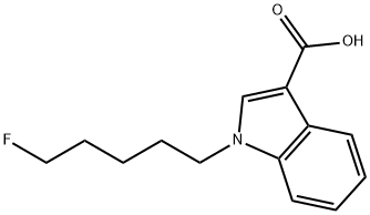 1-(5-氟戊基)-1H-吲哚-3-羧酸 结构式