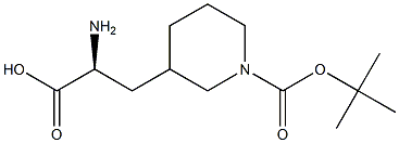 (S)-1-BOC-3-(2-AMINO-2-CARBOXY-ETHYL)PIPERIDINE 结构式